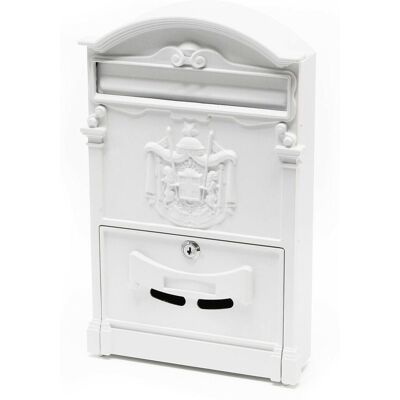 HELLOSHOP26 Modelo 0000061 Buzón antiguo blanco de pared - Buzón HELLOSHOP26 Modelo 0000061 Buzón antiguo blanco de pared - Buzón