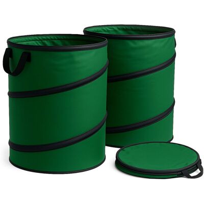 WILTEC Saco Jardín Redondo 100l Pop Up Plegable Set 3x Bolsa Basura Jardín Residuos Jardín Hojas Hierba WILTEC Saco Jardín Redondo 100l Pop Up Plegable Set 3x Bolsa Basura Jardín Residuos Jardín Hojas Hierba