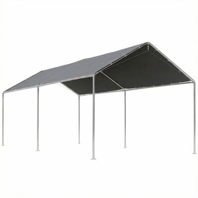 Outsunny Carpa Garaje Para Coche 3x6 M, Cochera Exterior Portátil Con Marco De Acero Galvanizado, Impermeable, Anti-uv, Con Accesorios, Gris Outsunny Carpa Garaje Para Coche 3x6 M, Cochera Exterior Portátil Con Marco De Acero Galvanizado, Impermeable, Anti-uv, Con Accesorios, Gris