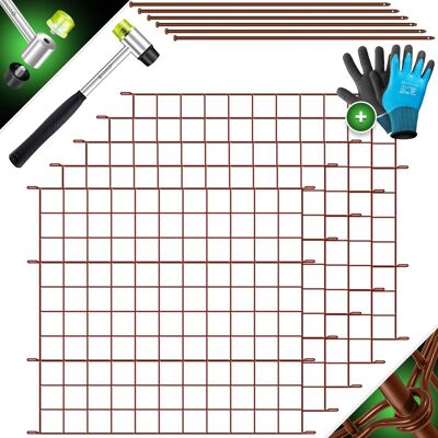 Kesser® Valla Estanque Metálica - Plano, 5 Uds., Marrón Kesser® Valla Estanque Metálica - Plano, 5 Uds., Marrón