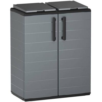 ARTPLAST Armadio Basso A Scomparti Per Raccolta Differenziata Cm 68 X 37 X H.84 (l X P X H) - 2 Scomparti ARTPLAST Armadio Basso A Scomparti Per Raccolta Differenziata Cm 68 X 37 X H.84 (l X P X H) - 2 Scomparti