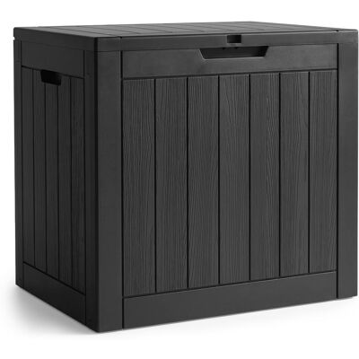 AKORD Arcón De Jardín Impermeable 117l Contenedor Exterior Balcón Terraza Plástico Polipropileno Negro AKORD Arcón De Jardín Impermeable 117l Contenedor Exterior Balcón Terraza Plástico Polipropileno Negro