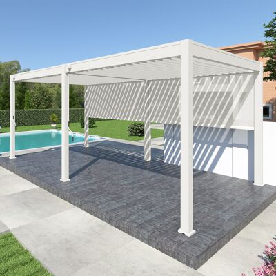 Pérgola bioclimática de aluminio blanco Ombréa - 6 x 3 m Pérgola bioclimática de aluminio blanco Ombréa - 6 x 3 m
