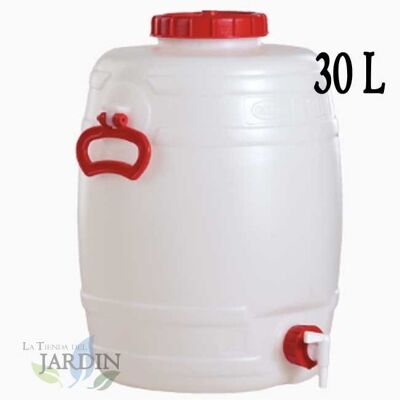GRAF Barril de Polietileno Alimentario 30L - Almacenamiento de Agua y Bebidas GRAF Barril de Polietileno Alimentario 30L - Almacenamiento de Agua y Bebidas
