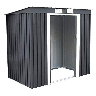 COSTWAY Cobertizo De Almacenamiento Caseta De Patio Al Aire Libre Gran Espacio Con Puertas Correderas Y Ventanas COSTWAY Cobertizo De Almacenamiento Caseta De Patio Al Aire Libre Gran Espacio Con Puertas Correderas Y Ventanas