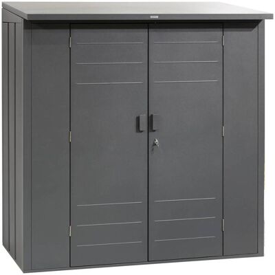 HESPERIDE Caseta De Jardín Forgia Gris Grafito De Acero Curvado 191x117x200 Cm - Hespéride HESPERIDE Caseta De Jardín Forgia Gris Grafito De Acero Curvado 191x117x200 Cm - Hespéride