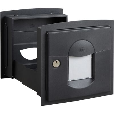 Buzón Empotrado Estándar Con 2 Puertas - Soléa - Acero Gris Mate Renz Buzón Empotrado Estándar Con 2 Puertas - Soléa - Acero Gris Mate Renz