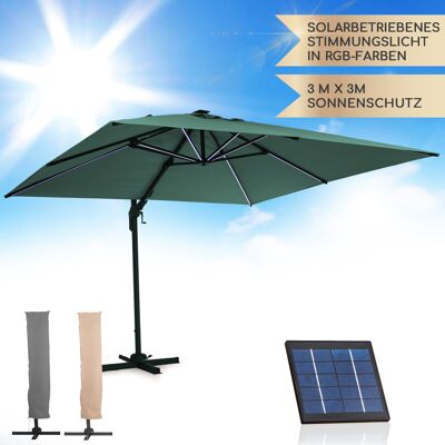 Blumfeldt Sombrilla Arles 300 X 300 Cm Poliester Uv50+ Repelente Al Agua Luz Led Blumfeldt Sombrilla Arles 300 X 300 Cm Poliester Uv50+ Repelente Al Agua Luz Led