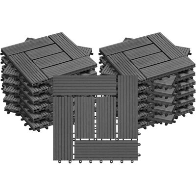 Woltu 22x Suelo Exterior Entrelazado Wpc Para Balcón, Jardín O Terraza, Gris Woltu 22x Suelo Exterior Entrelazado Wpc Para Balcón, Jardín O Terraza, Gris