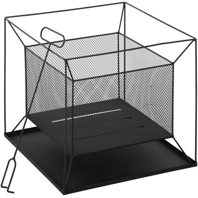 JHY DESIGN Brasero Portátil De Metal Para Jardín, Brasero De Exterior Con Soporte Para Colgar Y Atizador, 45 X 45 X 43 Cm, Negro. JHY DESIGN Brasero Portátil De Metal Para Jardín, Brasero De Exterior Con Soporte Para Colgar Y Atizador, 45 X 45 X 43 Cm, Negro.