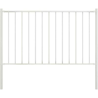 Panel De Valla Con Postes De Acero Con Recubrimiento En Polvo, 1,81 X 1 M, Color Blanco Vidaxl Panel De Valla Con Postes De Acero Con Recubrimiento En Polvo, 1,81 X 1 M, Color Blanco Vidaxl