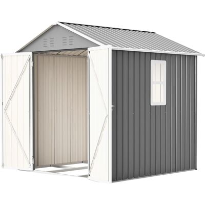 OEM Caseta De Jardín Exterior, 185×182×191 Cm, Puertas Con Cerradura, Impermeable, Acero Galvanizado, Estructura Reforzada. OEM Caseta De Jardín Exterior, 185×182×191 Cm, Puertas Con Cerradura, Impermeable, Acero Galvanizado, Estructura Reforzada.