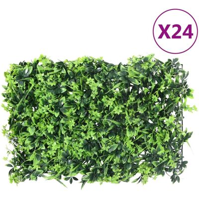 vidaXL Valla de Privacidad para Jardín - 24 pcs Verde 40x60 cm vidaXL Valla de Privacidad para Jardín - 24 pcs Verde 40x60 cm