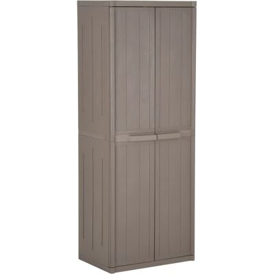 Armario Almacenaje De Jardín Pp Apariencia Madera 65x45x172 Cm Vidaxl Armario Almacenaje De Jardín Pp Apariencia Madera 65x45x172 Cm Vidaxl
