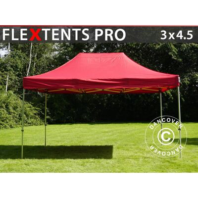 Dancover Carpa plegable FleXtents PRO 3x4,5m Rojo - Carpa Plegable Dancover Carpa plegable FleXtents PRO 3x4,5m Rojo - Carpa Plegable