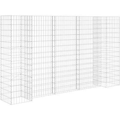 vidaXL Jarrón de gaviones con forma de H de alambre de acero 260x40x150 cm vidaXL Jarrón de gaviones con forma de H de alambre de acero 260x40x150 cm