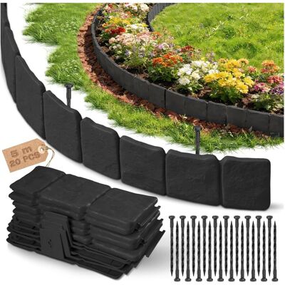 OEM Borde Para Jardín Exterior, Borde De Jardín De Plástico Flexible, Valla Pequeña Para Jardín Exterior, Empalizada Para Jardín Exterior, Borde De Césped Reforzado, Imitación Piedra - 5 M (altura: 10 Cm) OEM Borde Para Jardín Exterior, Borde De Jardín De Plástico Flexible, Valla Pequeña Para Jardín Exterior, Empalizada Para Jardín Exterior, Borde De Césped Reforzado, Imitación Piedra - 5 M (altura: 10 Cm)