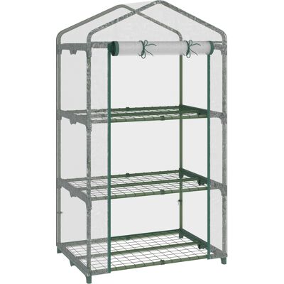 OEM Invernadero De Jardín De 3 Niveles Invernadero De Terraza Con 3 Estantes Puerta Con Cremallera Marco De Acero Cubierta De Pvc Para Cultivo De Plantas Flores 69x49x125 Cm Transparente OEM Invernadero De Jardín De 3 Niveles Invernadero De Terraza Con 3 Estantes Puerta Con Cremallera Marco De Acero Cubierta De Pvc Para Cultivo De Plantas Flores 69x49x125 Cm Transparente