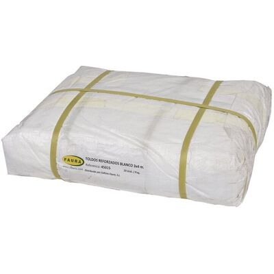 Lona De Protección Blanca Lona Cubierta Impermeable Polietileno Reforzado - Blanco Varias Medidas 6x10 M. - - Faura Lona De Protección Blanca Lona Cubierta Impermeable Polietileno Reforzado - Blanco Varias Medidas 6x10 M. - - Faura