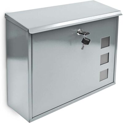 HELLOSHOP26 Buzón De Pared Moderno Con Cerradura 34,5 X 33 X 10,5 Cm De Metal Negro 130005704 HELLOSHOP26 Buzón De Pared Moderno Con Cerradura 34,5 X 33 X 10,5 Cm De Metal Negro 130005704