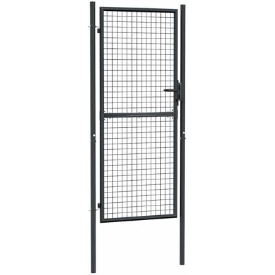 Vidaxl - Puerta De Jardín De Malla De Acero Galvanizado, 100 X 200 Cm, Gris Vidaxl - Puerta De Jardín De Malla De Acero Galvanizado, 100 X 200 Cm, Gris