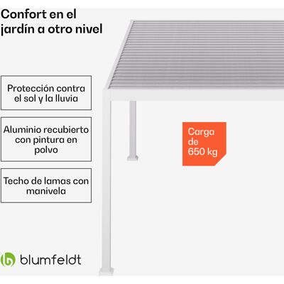 Blumfeldt - LuminaHaven - 3x4 m - Techo de lamas - Pérgola Blumfeldt - LuminaHaven - 3x4 m - Techo de lamas - Pérgola