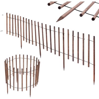OEM Valla De Jardín, Construcción De Madera Resistente, Estética Rústica, Marrón. OEM Valla De Jardín, Construcción De Madera Resistente, Estética Rústica, Marrón.