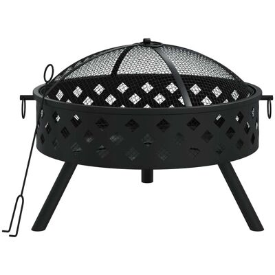 Helloshop26 - Brasero Con Atizador 58 Cm Xxl Acero Negro 020005992 Helloshop26 - Brasero Con Atizador 58 Cm Xxl Acero Negro 020005992