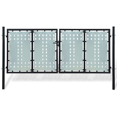 Puerta De Valla De Jardín Negra 300x175 Cm Vidaxl Puerta De Valla De Jardín Negra 300x175 Cm Vidaxl