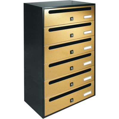 ALUBOX Buzón Dorado De 6 Plazas ALUBOX Buzón Dorado De 6 Plazas