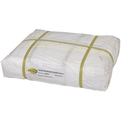 Lona De Protección Blanca Lona Cubierta Impermeable Polietileno Reforzado - Blanco Varias Medidas 5x8 M. - - Faura Lona De Protección Blanca Lona Cubierta Impermeable Polietileno Reforzado - Blanco Varias Medidas 5x8 M. - - Faura