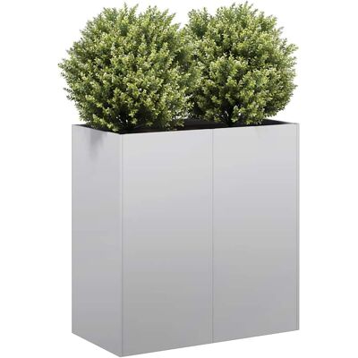 Jardinera 80x40x80 cm de acero galvanizado vidaXL - Maceta de jardín Jardinera 80x40x80 cm de acero galvanizado vidaXL - Maceta de jardín