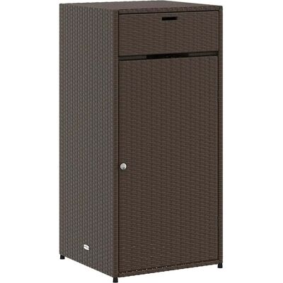 HELLOSHOP26 Armario De Almacenamiento Para Jardín De 55 X 55 X 111 Cm Con Práctica Puerta Diseño Moderno En Resina Tejida Marrón 020047433 HELLOSHOP26 Armario De Almacenamiento Para Jardín De 55 X 55 X 111 Cm Con Práctica Puerta Diseño Moderno En Resina Tejida Marrón 020047433