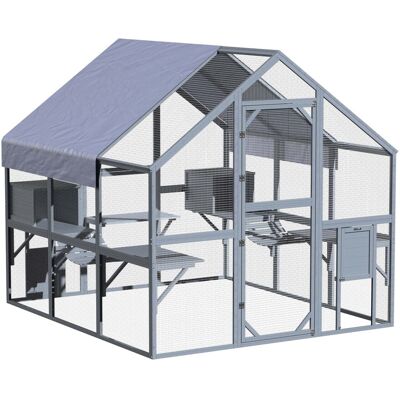 Wiltec - Cat Outdoor Enclosure - 210 x 187 x 187 cm - Fir wood - Cat Enclosure Wiltec - Cat Outdoor Enclosure - 210 x 187 x 187 cm - Fir wood - Cat Enclosure