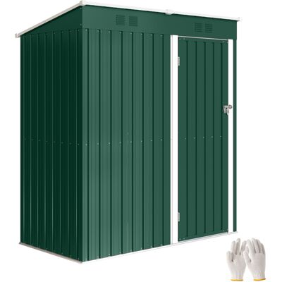 Outsunny Cobertizo De Jardín Exterior 1,37 M² 163x90x179 Cm, Con Puerta Con Pestillo Y Ranuras De Ventilación, Para Almacenaje De Herramientas, Verde Outsunny Cobertizo De Jardín Exterior 1,37 M² 163x90x179 Cm, Con Puerta Con Pestillo Y Ranuras De Ventilación, Para Almacenaje De Herramientas, Verde
