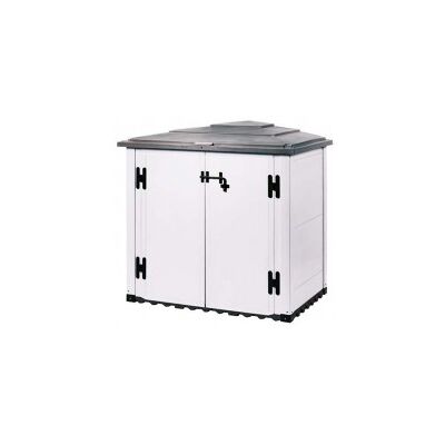 IPERBRIKO Caja de jardín - 2 puertas, 131x88x111 cm, Gris IPERBRIKO Caja de jardín - 2 puertas, 131x88x111 cm, Gris
