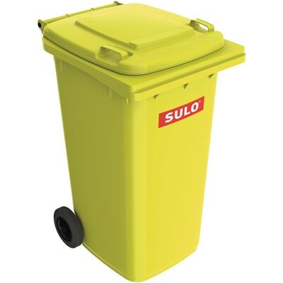 SULO Contenedor de basura 240L HDPE amarillo - EN 840 SULO Contenedor de basura 240L HDPE amarillo - EN 840
