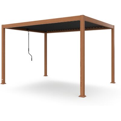 Blumfeldt Luminahaven Pérgola 3x4 Acero Galvanizado De Color Madera Blumfeldt Luminahaven Pérgola 3x4 Acero Galvanizado De Color Madera