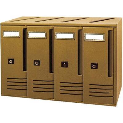 Buzones Postales Alubox Alu Bronce Con 4, 4-box 42x17,5x30 Buzones Postales Alubox Alu Bronce Con 4, 4-box 42x17,5x30