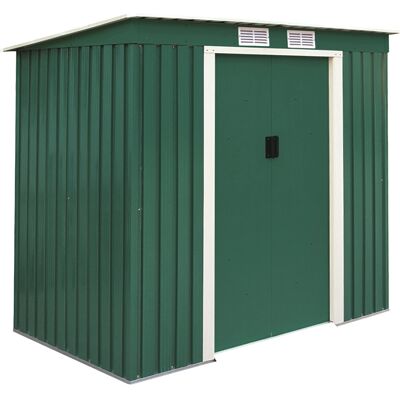 Catral 213x130x173cm Almacén Metálico Verde - Cobertizo de Jardín Catral 213x130x173cm Almacén Metálico Verde - Cobertizo de Jardín