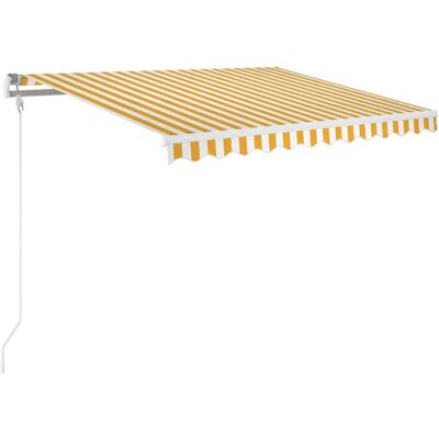 Toldo Retráctil Automático Amarillo Y Blanco 350x250 Cm Vidaxl Toldo Retráctil Automático Amarillo Y Blanco 350x250 Cm Vidaxl
