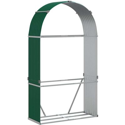 HELLOSHOP26 Leñero 120 X 45 X 210 Cm Acero Galvanizado Verde 020043762 HELLOSHOP26 Leñero 120 X 45 X 210 Cm Acero Galvanizado Verde 020043762