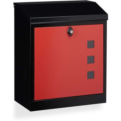 HELLOSHOP26 Buzón De Pared Xl Para Correo Voluminoso 53 X 43,5 X 26 Cm De Acero Galvanizado Negro 130005249 HELLOSHOP26 Buzón De Pared Xl Para Correo Voluminoso 53 X 43,5 X 26 Cm De Acero Galvanizado Negro 130005249