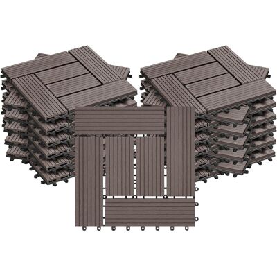 Woltu 22x Suelo Exterior Entrelazado Wpc Para Balcón, Jardín O Terraza, Café Woltu 22x Suelo Exterior Entrelazado Wpc Para Balcón, Jardín O Terraza, Café