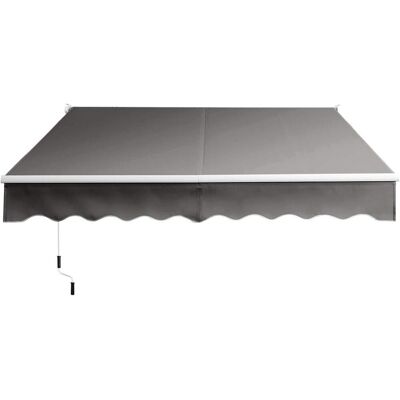 Costway - Toldo Plegable De 2,95 X 2,5 M Toldo Para Sol Toldo Retráctil De Marco Y Manivela De Aluminio Para Balcón Y Veranda (gris Oscuro) Costway - Toldo Plegable De 2,95 X 2,5 M Toldo Para Sol Toldo Retráctil De Marco Y Manivela De Aluminio Para Balcón Y Veranda (gris Oscuro)