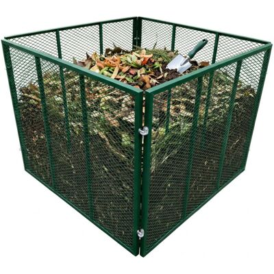 Compostador Metálico Relaxdays, Para Jardín, 80x100x100 Cm Alxanxp, 800 L, Para Hojas, Malla De Acero, Verde Compostador Metálico Relaxdays, Para Jardín, 80x100x100 Cm Alxanxp, 800 L, Para Hojas, Malla De Acero, Verde