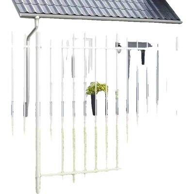 OEM Valla De Jardín, Construcción De Acero, Fácil Montaje, Blanca. OEM Valla De Jardín, Construcción De Acero, Fácil Montaje, Blanca.