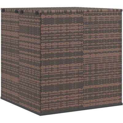 Baúl De Cojines Para Jardín De Ratán Pe Marrón 100x97,5x104 Cm Vidaxl Baúl De Cojines Para Jardín De Ratán Pe Marrón 100x97,5x104 Cm Vidaxl