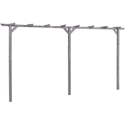 vidaXL - Pérgola de jardín Gris 400x40x205 cm - Estructura de madera vidaXL - Pérgola de jardín Gris 400x40x205 cm - Estructura de madera