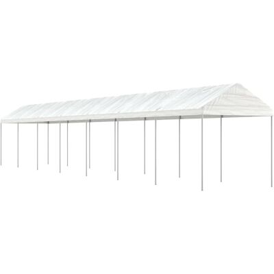 vidaXL Pabellón con Techo Blanco 15,61x2,28x2,69 m Polietileno - Pabellón vidaXL Pabellón con Techo Blanco 15,61x2,28x2,69 m Polietileno - Pabellón